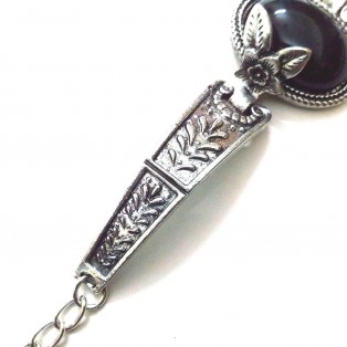 THE BIG Black - Silver Oxidized Bracelet Wristlet Wristband Bangle Band Jewelry